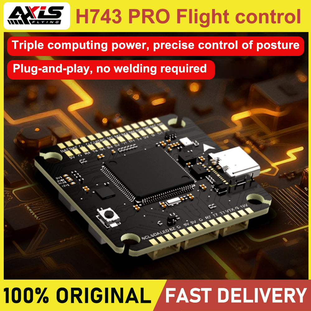 Fpv Drone Flight Controller - คอนโทรลเลอร์การบิน Axisflying H743 PRO STM32H743, ไจโรคู่