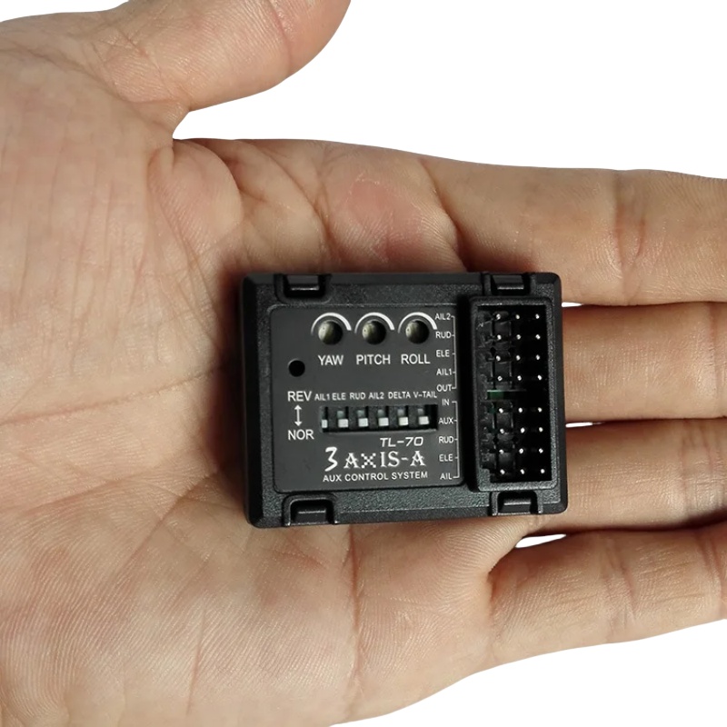 Fpv Drone Flight Controller - ตัวควบคุมการบินไจโร 3 แกน TL70 ตัวปรับสมดุลอัตโนมัติสำหรับเครื่องบินบังคับวิทยุแบบปีกตรึง ปีกเดลต้า