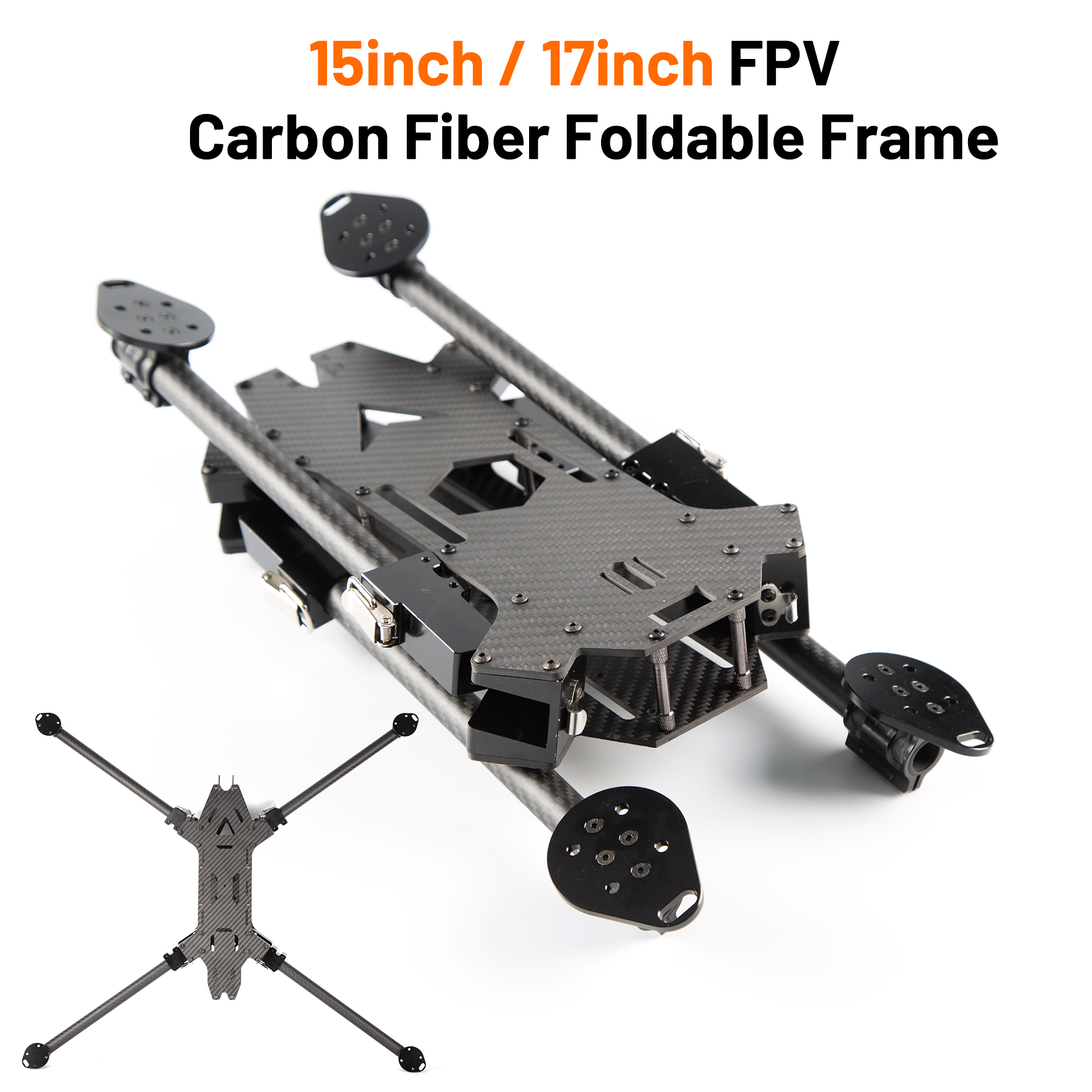 Fpv Drone Kit - ชุดโครงคาร์บอนไฟเบอร์พับได้ขนาด 15 นิ้ว / 17 นิ้ว