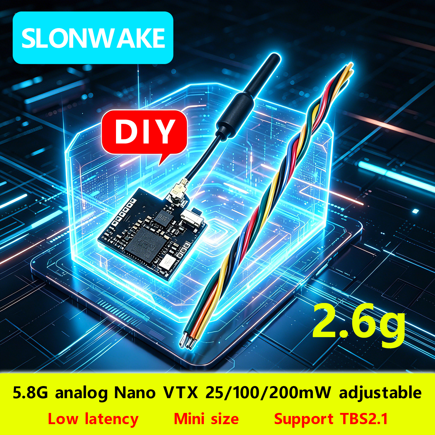 Fpv Drone Vtx - SLONWAKE Nano 5.8G 48CH 200mW Micro