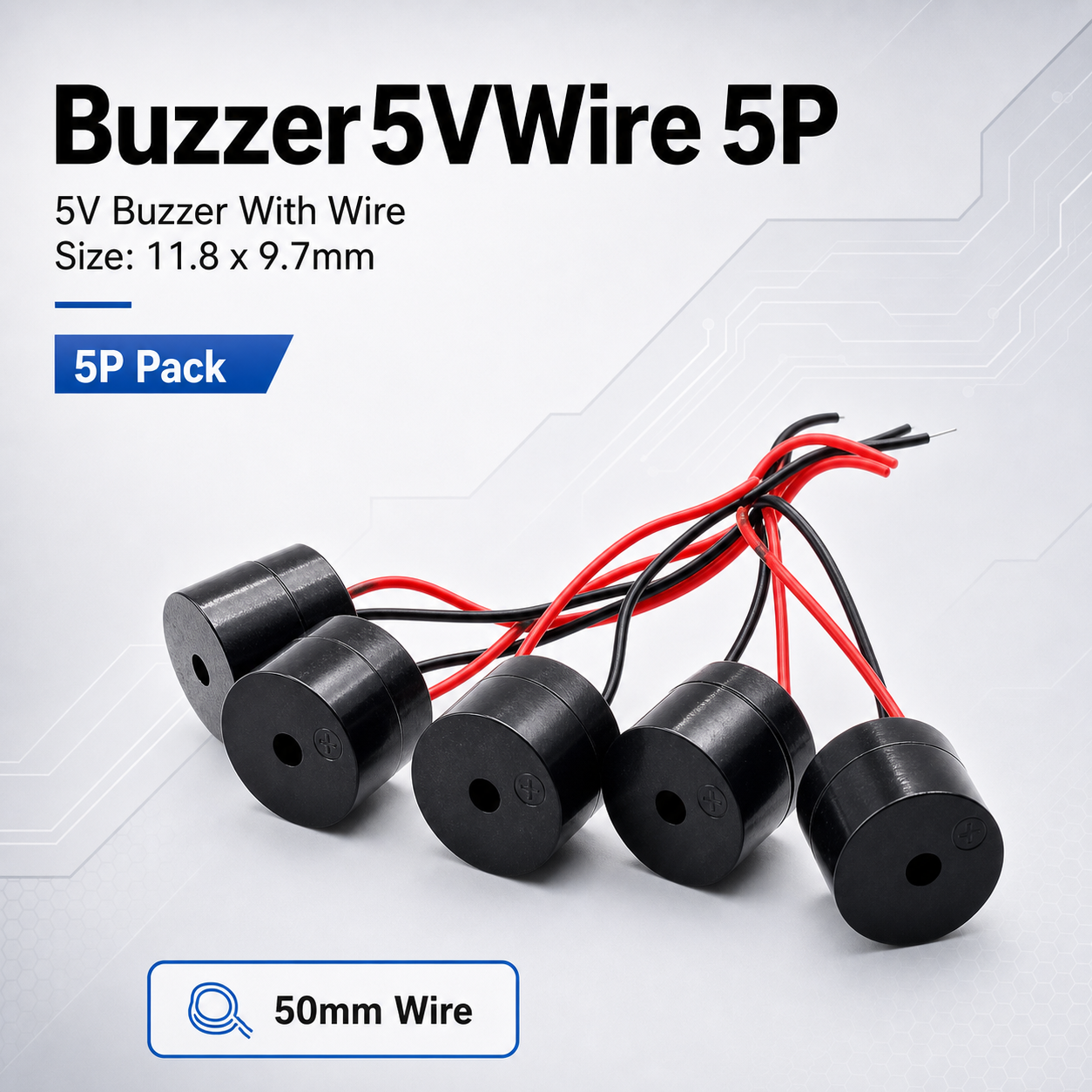 Fpv Drone Tool Kit - Buzzer5VWire 5P 5V Buzzer พร้อมสายไฟ 50