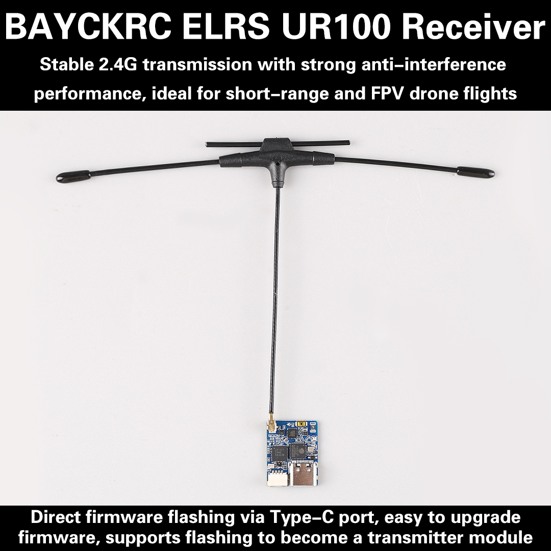 Fpv Drone Frame - BAYCKRC UR100 ExpressLRS ตัวรับสัญญาณโดรนแข่งความเร็วสูงแบบ Dual Band