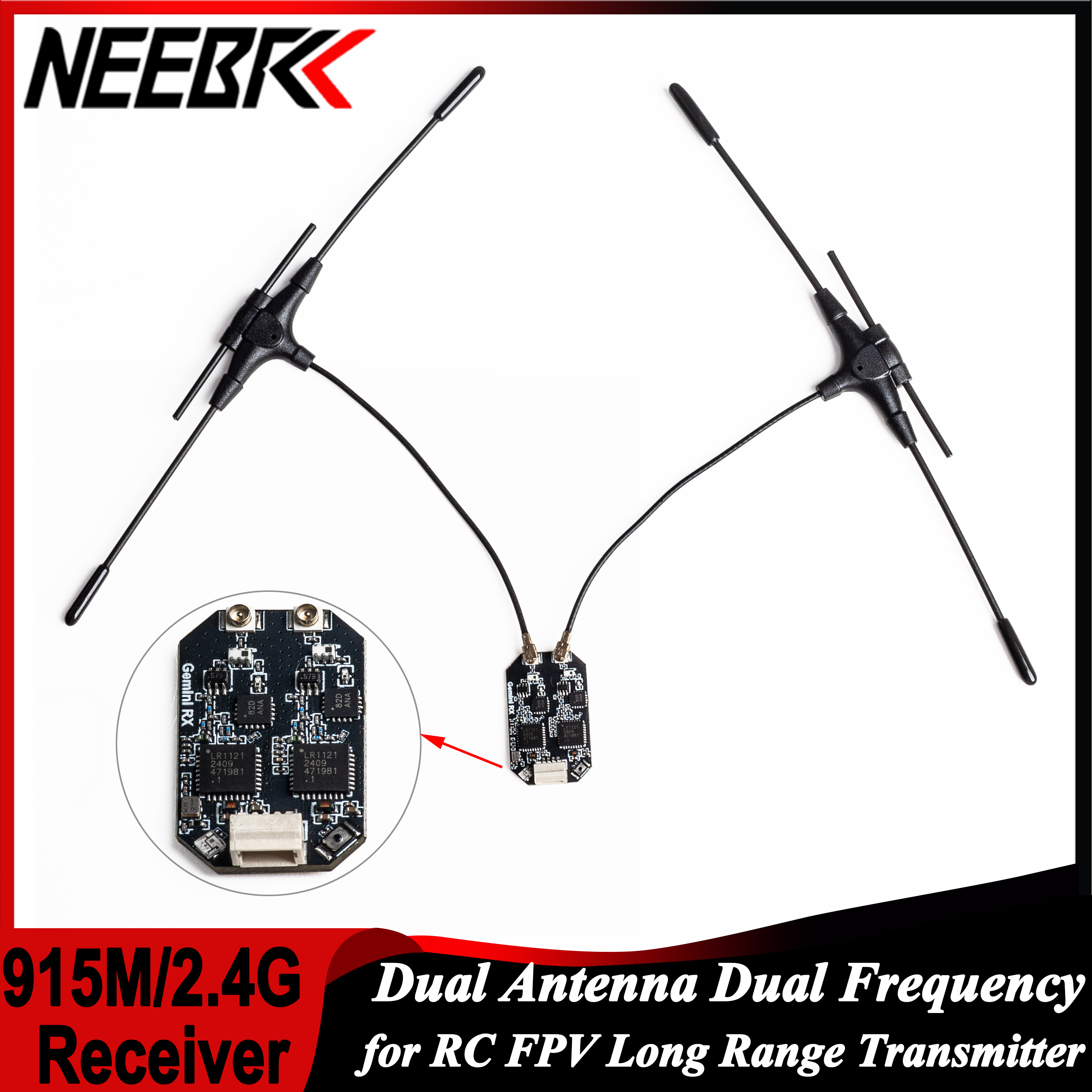 Fpv Drone Antenna - ELRS 915MHz/2.4GHz Gemini เสาอากาศคู่ตัวรับสัญญาณความถี่คู่ ExpressLRS สําหรับ