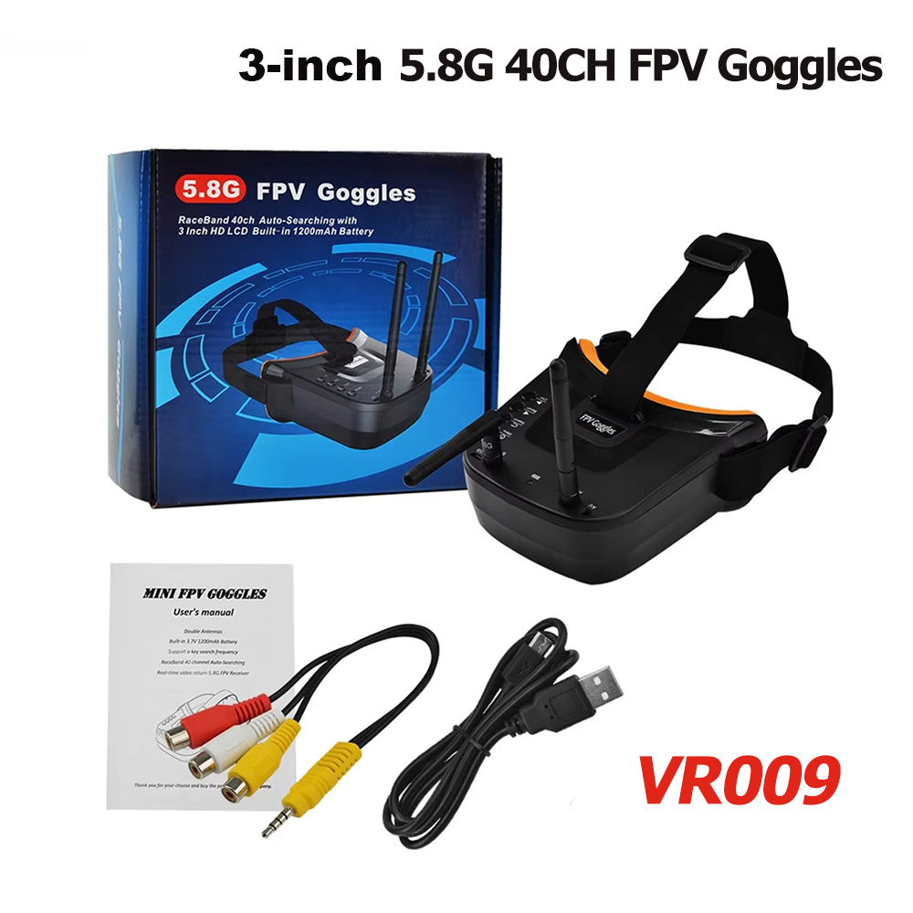 Fpv Drone Goggles - แว่นตา VR009 FPV สำหรับถ่ายวิดีโอ หน้าจอ LCD