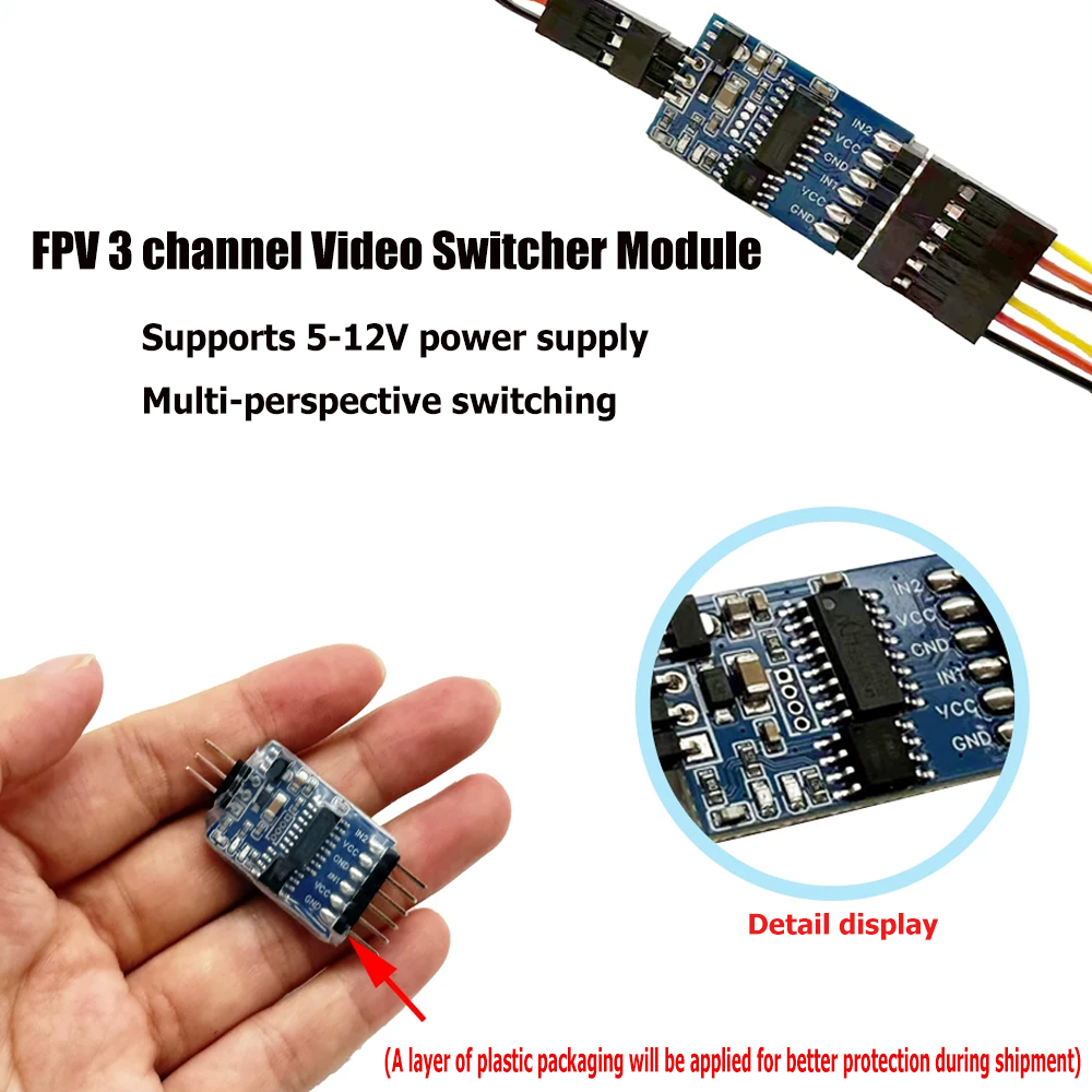 5.8G 3 ช่องวิดีโอสวิตช์เชอร์โม - Fpv Drone Receiver บทวิจารณ์และราคา