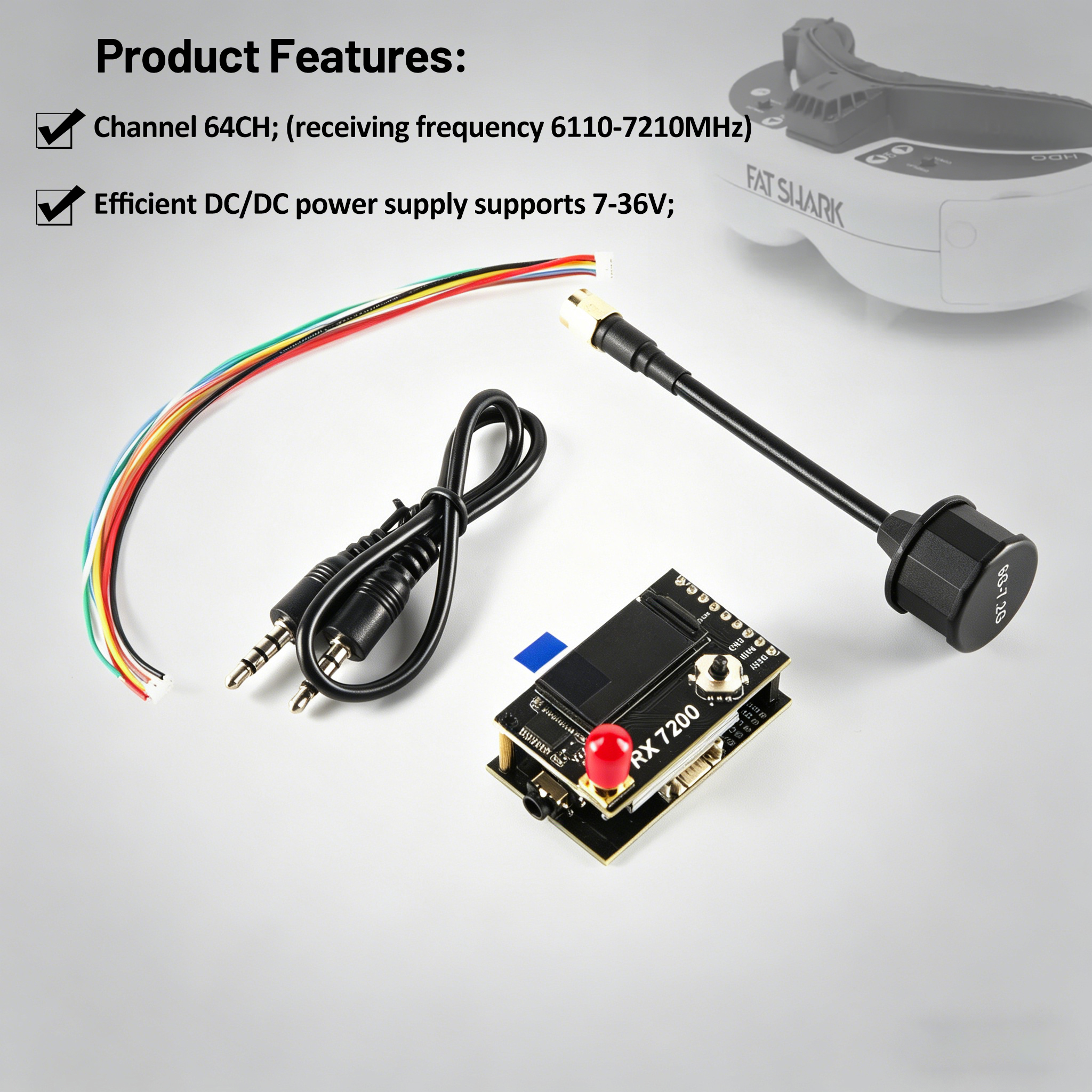 โมดูลรับสัญญาณวิดีโอ 7.2G 64 ช - Fpv Drone Goggles บทวิจารณ์และราคา