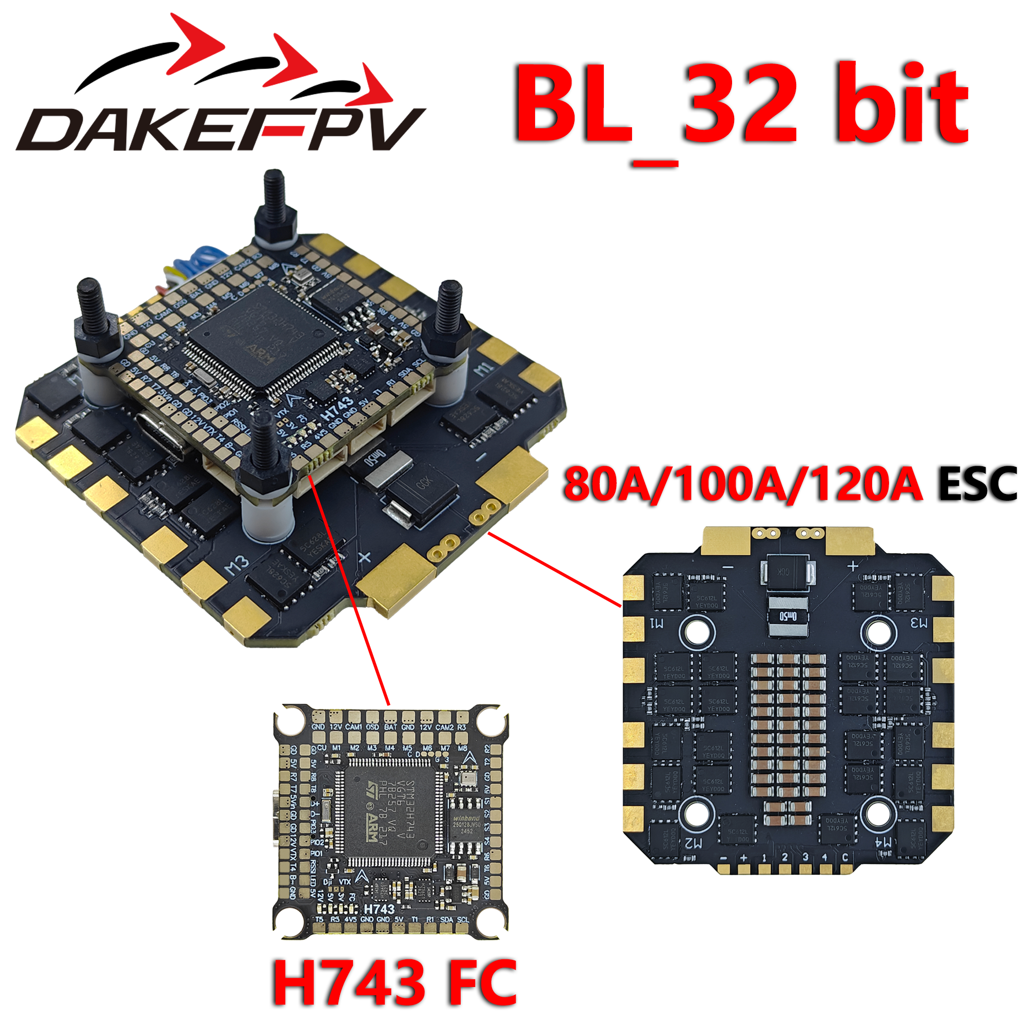 DAKEFPV H743 80A/100A/120A 32- - Fpv Drone Flight Controller บทวิจารณ์และราคา